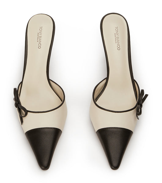 Beige / Black Tony Bianco Shirley Bone/Black 8cm Court Shoes | ILZDE55378