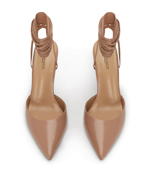 Beige Tony Bianco Acer Latte Hi Shine 10.5cm Strappy Heels | ILDYB15110
