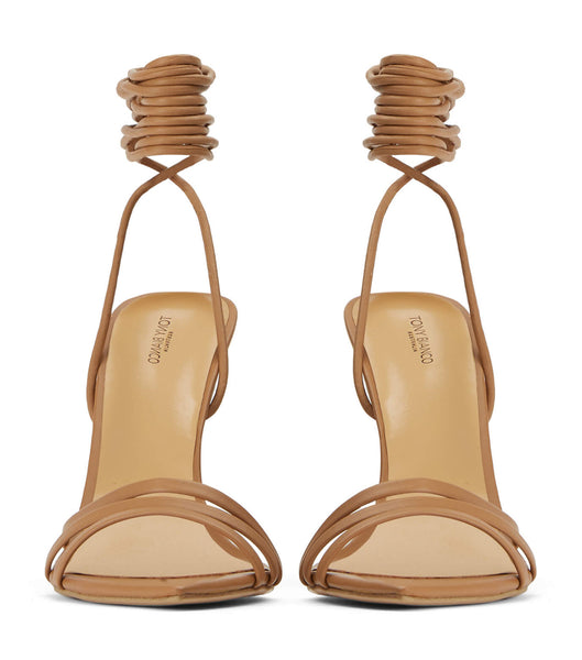 Beige Tony Bianco Mavis Caramel Venice 10.5cm Strappy Heels | EILHC70543