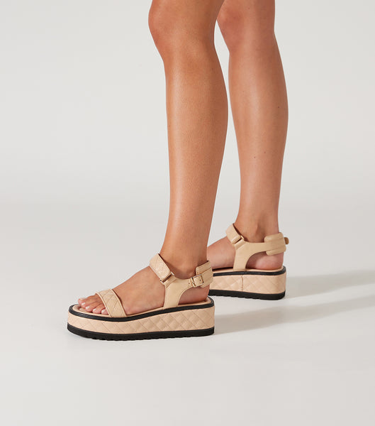 Beige Tony Bianco Zahara Beech Nappa 6cm Sandals | ILQAV85171
