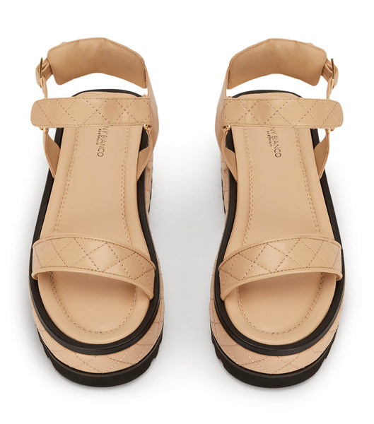 Beige Tony Bianco Zahara Beech Nappa 6cm Sandals | ILQAV85171