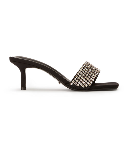 Black Tony Bianco Amos Crystal/Black Suede 6.5cm Low Heels | DILKV67491