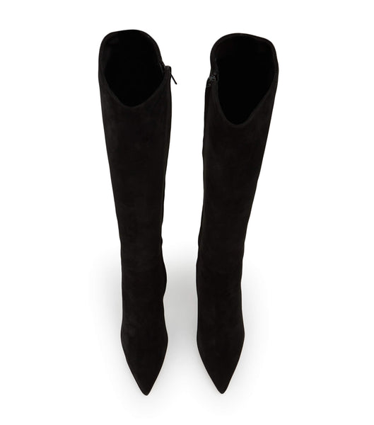 Black Tony Bianco Apollo Black Suede 10.5cm Stiletto Boots | QILWA55780