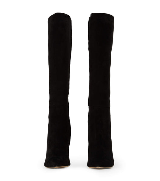 Black Tony Bianco Apollo Black Suede 10.5cm Stiletto Boots | QILWA55780