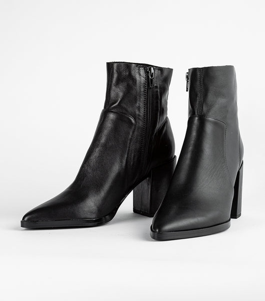 Black Tony Bianco Brazen Black Luxe 8.5cm Heeled Boots | ILZDE65901