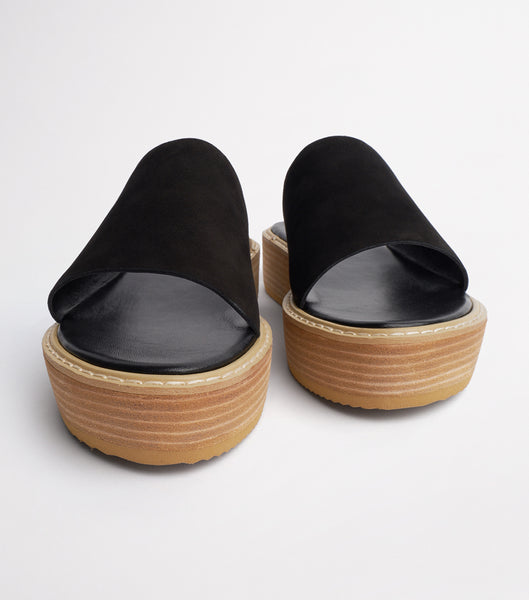 Black Tony Bianco Elke Black 4.5cm Flat Sandals | ILDYB39931