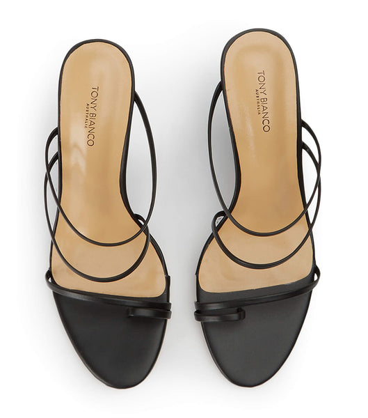 Black Tony Bianco Gaia Black Capretto 11cm Wedges | QILWA36859