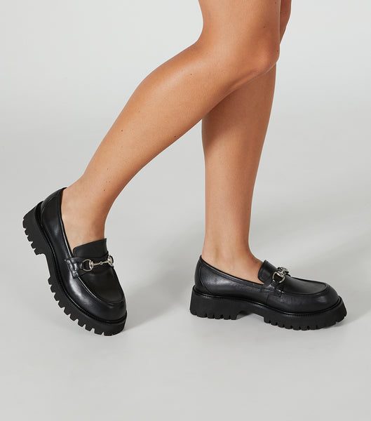 Black Tony Bianco Greer Black Como 4cm Loafers | AILWC22967