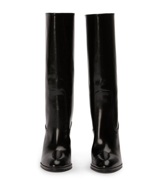 Black Tony Bianco Hadley Black Hi Shine 10.5cm Stiletto Boots | ILEAH49844