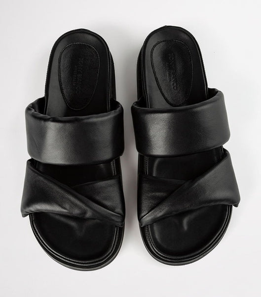 Black Tony Bianco Henry Black Nappa 3.5cm Sandals | XILBH32240