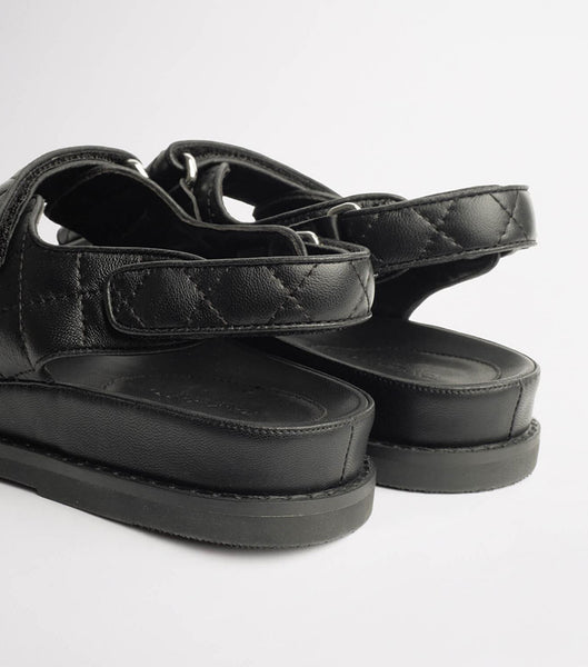 Black Tony Bianco Hiranni Black Sheep Nappa 3.5cm Sandals | DILKV13899