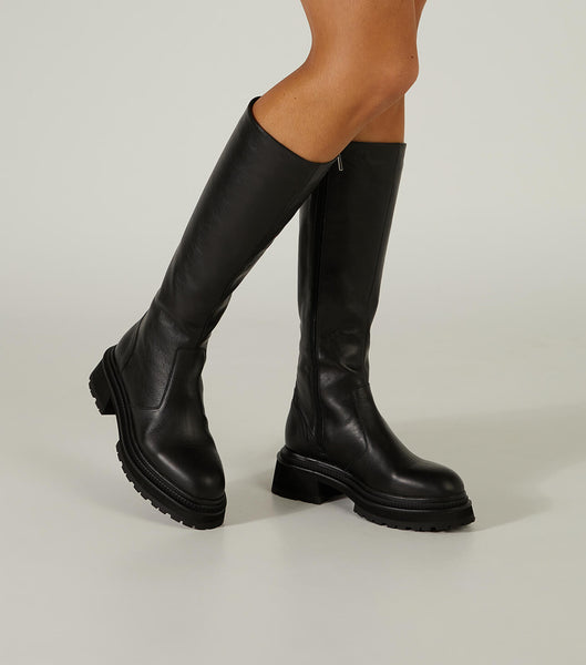 Black Tony Bianco Hitch Black Venice 5.5cm Combat Boots | QILUV14621
