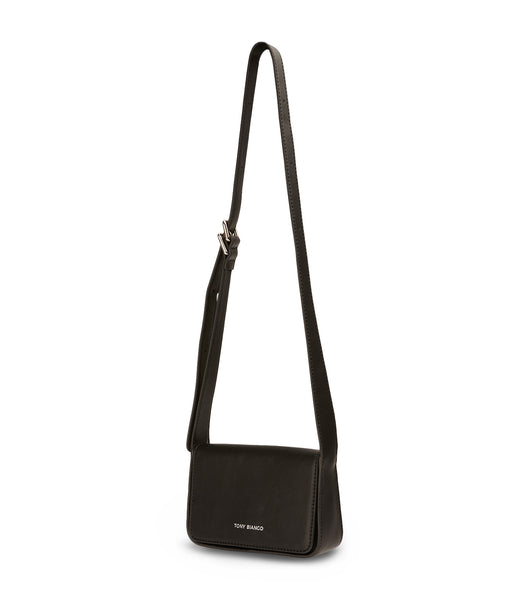 Black Tony Bianco Janey Black Leather Shoulder Bag Accessories | GILEC24673