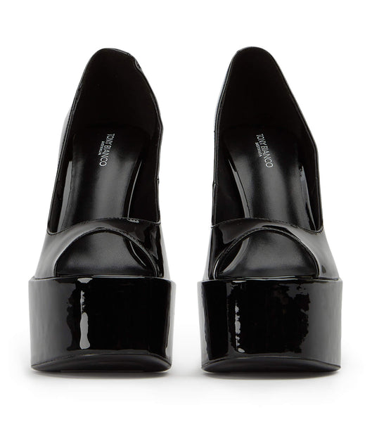 Black Tony Bianco Jolee Black Patent 15cm Platform Shoes | ILQCS40556