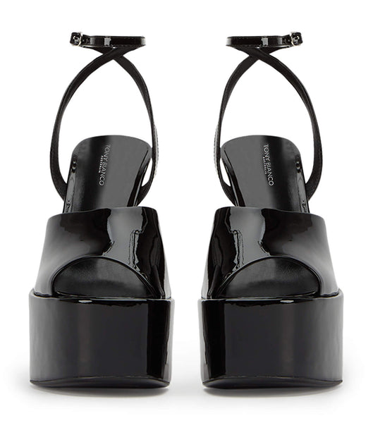 Black Tony Bianco Journey Black Patent 15cm Platform Shoes | ZILNQ66640