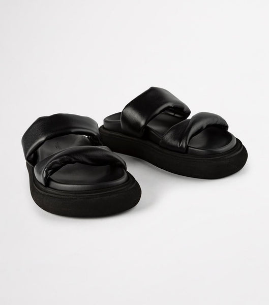 Black Tony Bianco June Black Nappa 3cm Footbeds | ILCIF46602