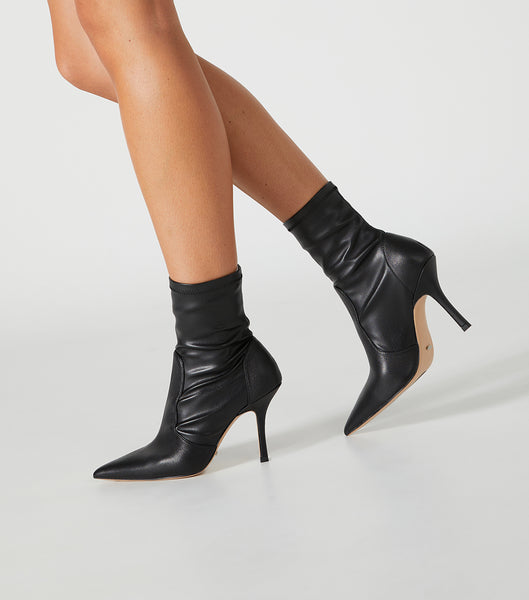 Black Tony Bianco Kartia Black Nappa/Black Venezia 9.5cm Stiletto Boots | TILPQ75422