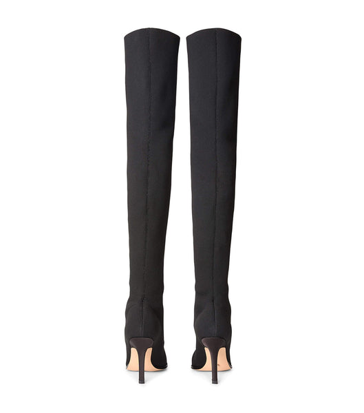 Black Tony Bianco Kori Black Sock Knit 9.5cm Stiletto Boots | XILGW10705