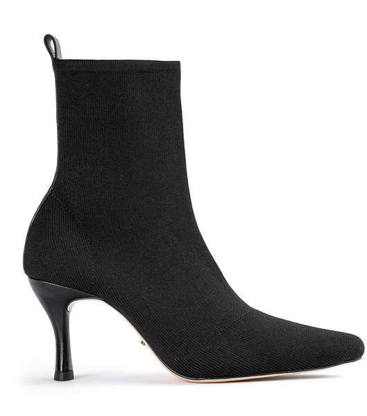 Black Tony Bianco Kossam Black Knit 8cm Heeled Boots | GILEC21003