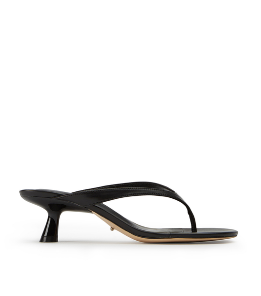 Black Tony Bianco Krista Black Nappa 5cm Thong Sandals | ILCIF71966