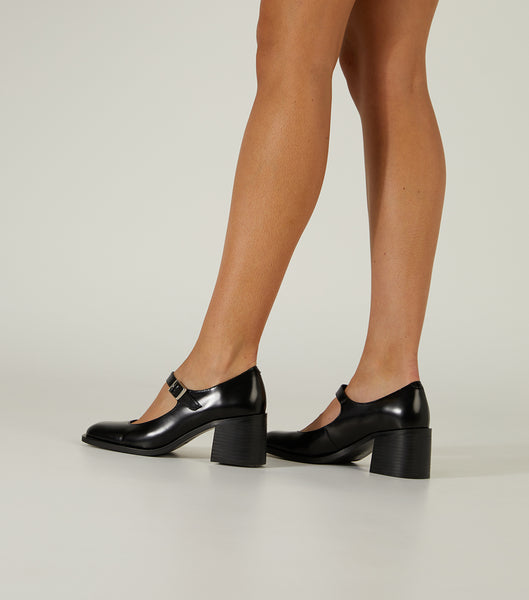 Black Tony Bianco Loure Black Hi Shine 6.5cm Loafers | BILSO26809