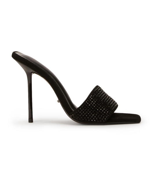Black Tony Bianco Naomi Black Crystal/Black Suede 10.5cm Stiletto Heels | UILTG12326