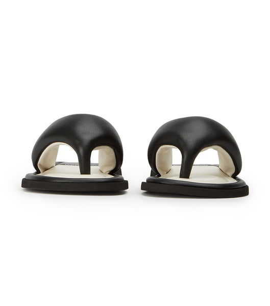 Black Tony Bianco Nikki Black Nappa Slides | QILWA50319