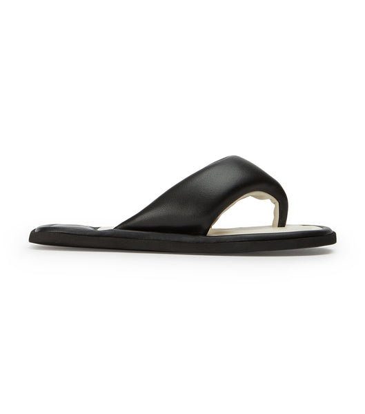 Black Tony Bianco Nikki Black Nappa Slides | QILWA50319