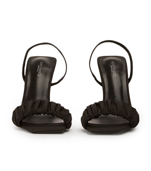 Black Tony Bianco Nixon Black Crepe 10.5cm Bling Heels | ILCVG74061