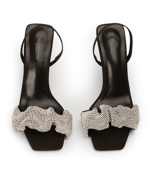 Black Tony Bianco Nixon Crystal/Black 10.5cm Bling Heels | ILZDE72514