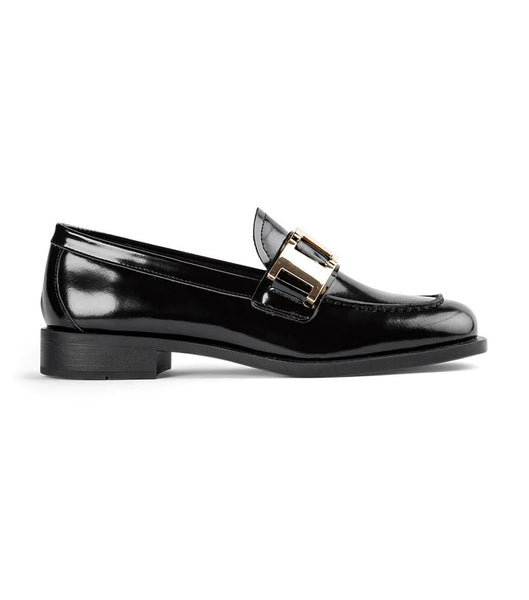 Black Tony Bianco Ruiz Black Hi Shine 2.5cm Loafers | AILDF67563