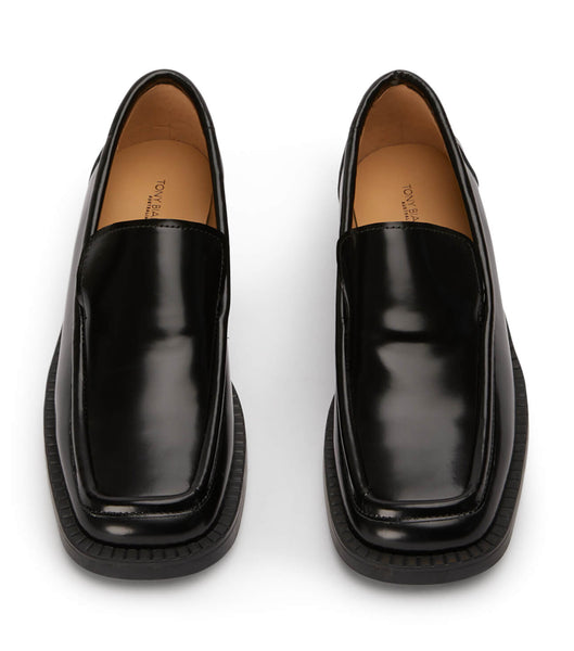 Black Tony Bianco Teddy Black Hi Shine 4cm Loafers | YILVQ26476