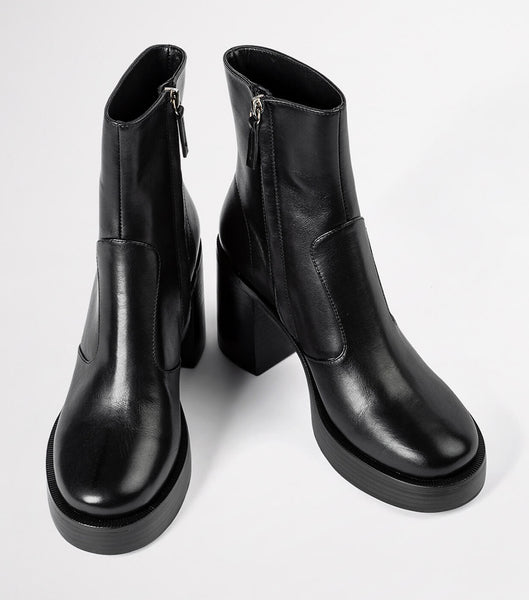 Black Tony Bianco Thunder Black Como 9cm Platform Boots | AILDF20319