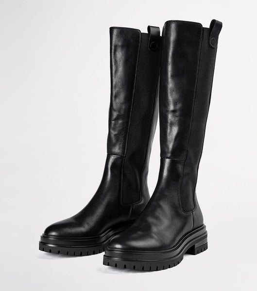 Black Tony Bianco Winx Black Venice 4.5cm Knee High Boots | EILVG56140