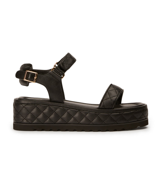 Black Tony Bianco Zahara Black Nappa 6cm Flat Sandals | ILXBR36232