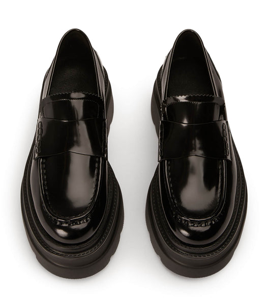 Black Tony Bianco Zomp Black Hi Shine 7.5cm Loafers | ILJBT63364