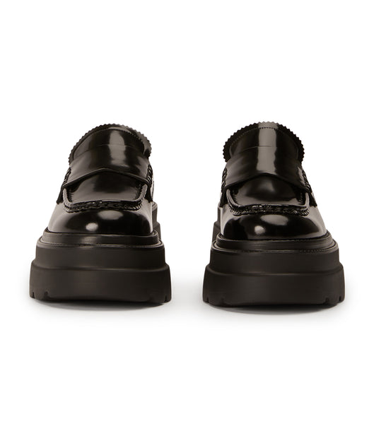 Black Tony Bianco Zomp Black Hi Shine 7.5cm Loafers | ILJBT63364