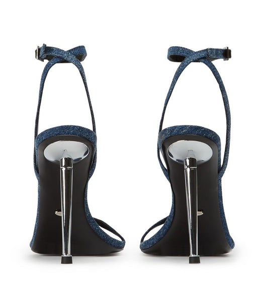 Blue Tony Bianco Myra Blue Denim 10.5cm Bling Heels | PILER31278