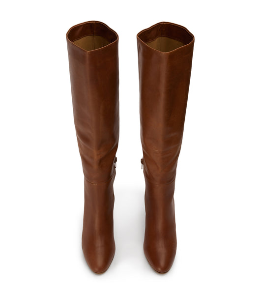 Brown Tony Bianco Boss Cognac 9.5cm Heeled Boots | QILWA29057