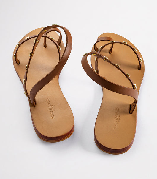 Brown Tony Bianco Finola Tan 1cm Sandals | YILVQ62149