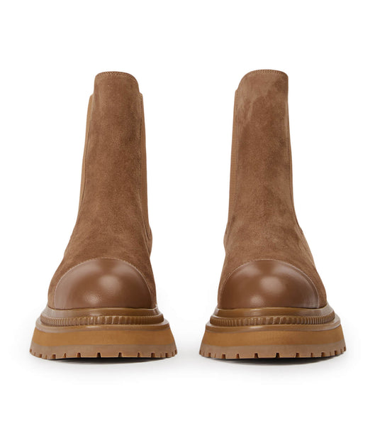 Brown Tony Bianco Hurricane Saddle Suede 5.5cm Combat Boots | TILPQ59889