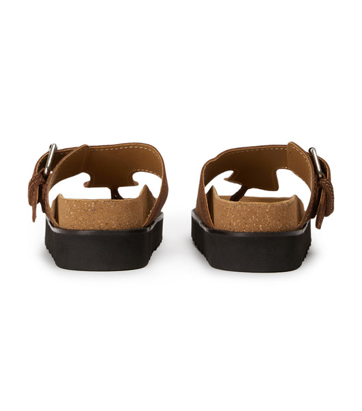 Brown Tony Bianco Marlo Choc Suede 3cm Flat Sandals | EILHC95634