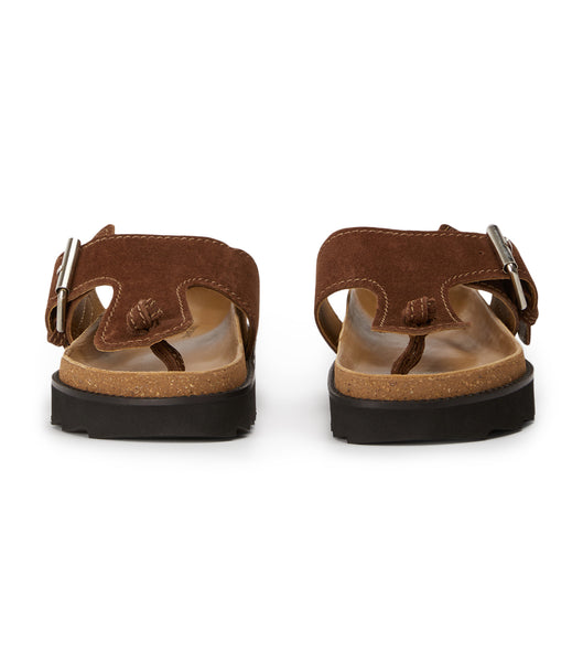Brown Tony Bianco Marlo Choc Suede 3cm Sandals | ILNEJ62343