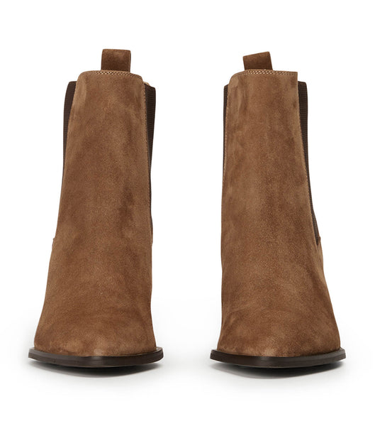 Brown Tony Bianco Piston Saddle Suede 7.5cm Heeled Boots | GILUC75320