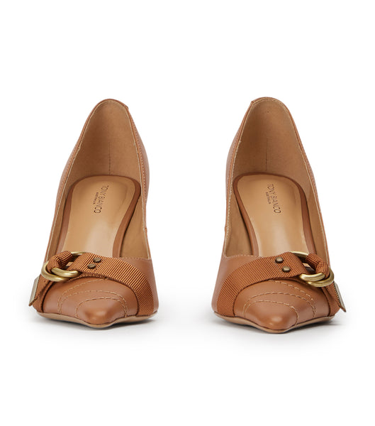 Brown Tony Bianco Saje Tan Como 8cm Low Heels | ILEAH12935