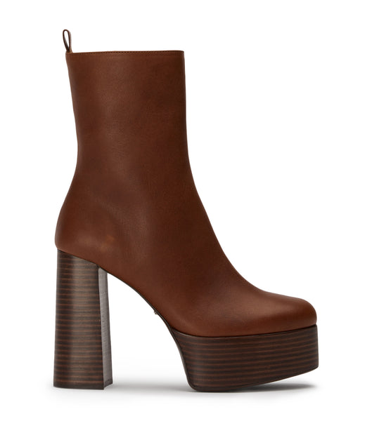 Brown Tony Bianco Tyra Cognac 12cm Platform Boots | MILHR25042