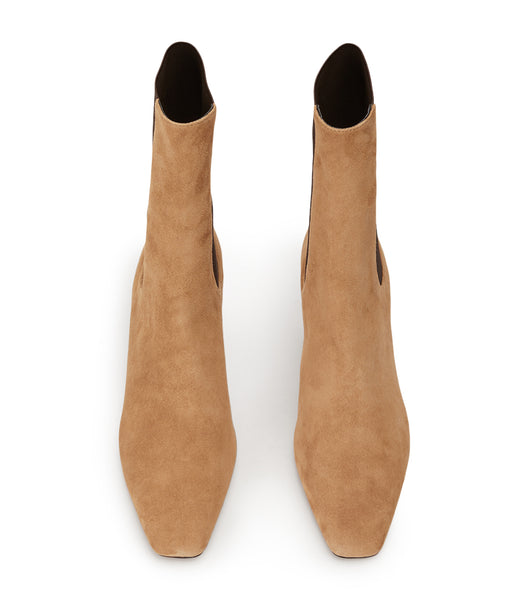 Brown Tony Bianco Verona Butterscotch Suede 5cm Heeled Boots | ILDFL49223