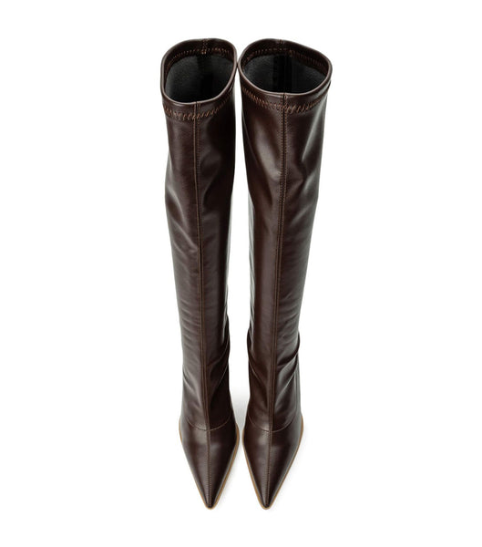 Chocolate Tony Bianco Knight Choc Venezia 9.5cm Heeled Boots | DILVO17702