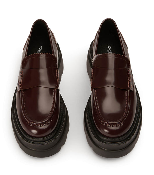 Chocolate Tony Bianco Zomp Vino Hi Shine 7.5cm Loafers | UILTG47840