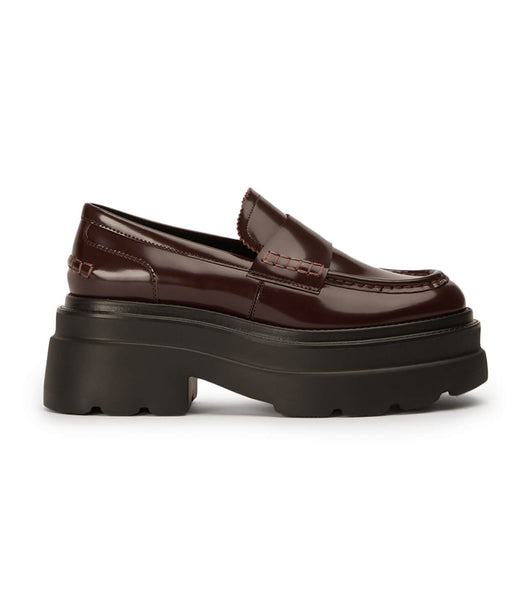 Chocolate Tony Bianco Zomp Vino Hi Shine 7.5cm Loafers | UILTG47840